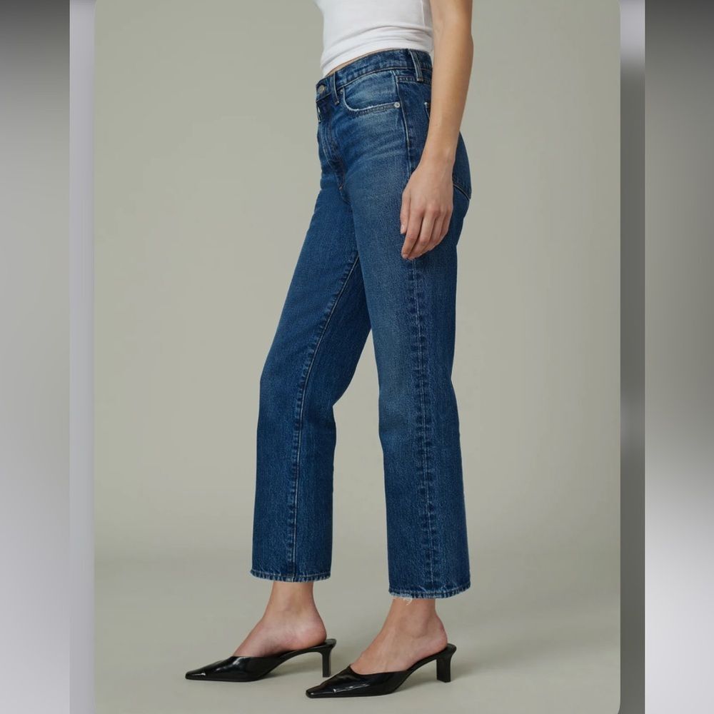 Joe's Jeans Straight Leg Jeans in Medium Blue - Picture 2 of 5